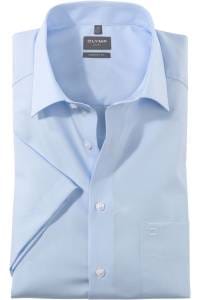 OLYMP Luxor Comfort Fit Hemd blau, Einfarbig