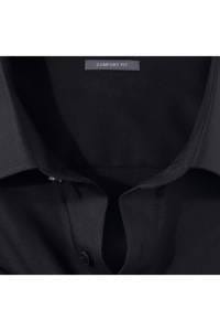 OLYMP Luxor Comfort Fit Hemd schwarz, Einfarbig