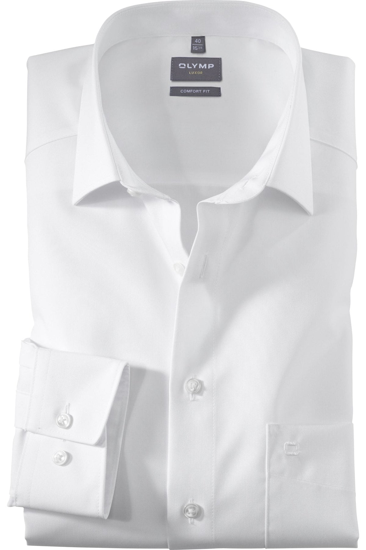 OLYMP Luxor Comfort Fit Hemd weiss, Einfarbig