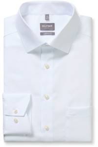 OLYMP Luxor Comfort Fit Hemd weiss, Einfarbig