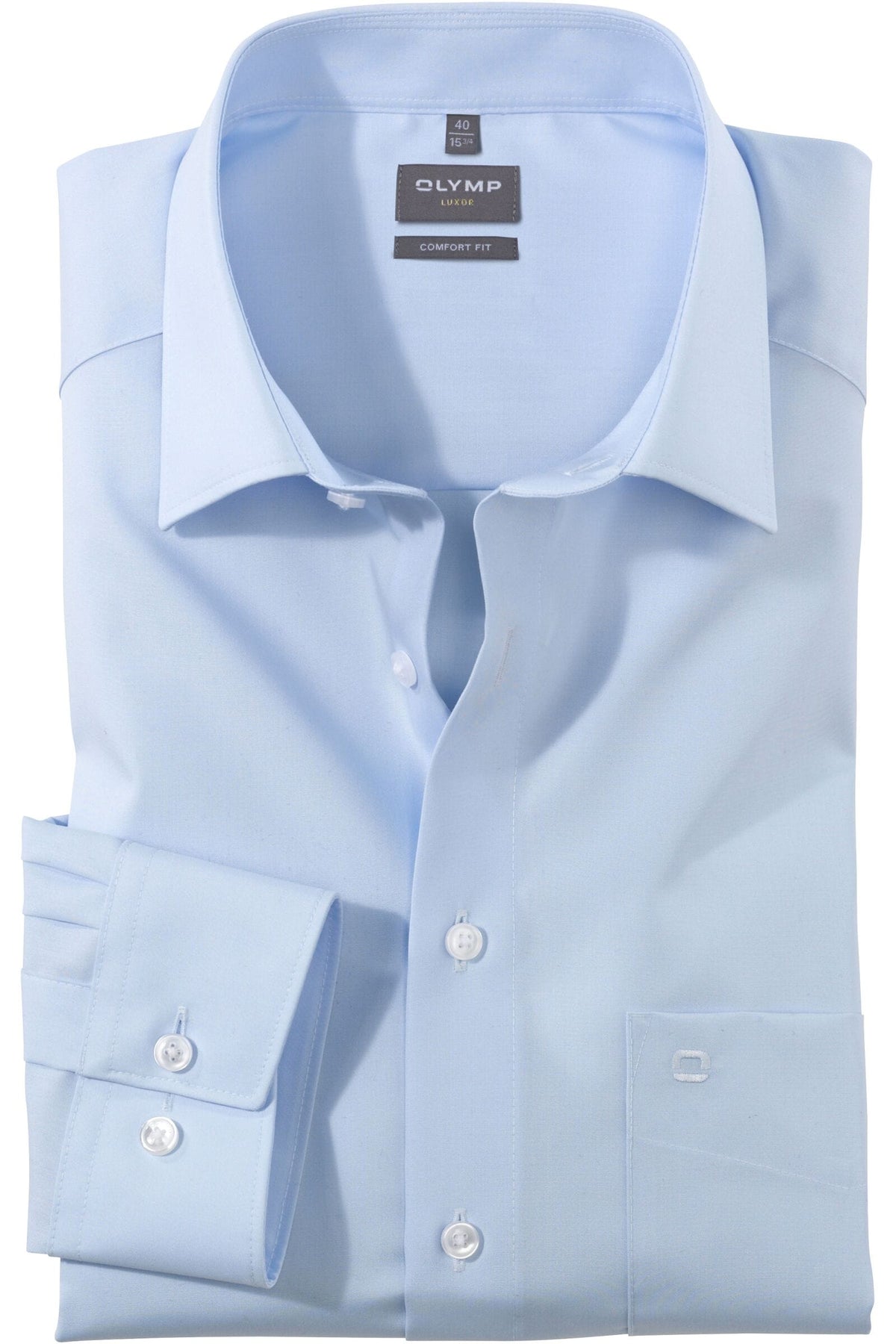 OLYMP Luxor Comfort Fit Hemd blau, Einfarbig