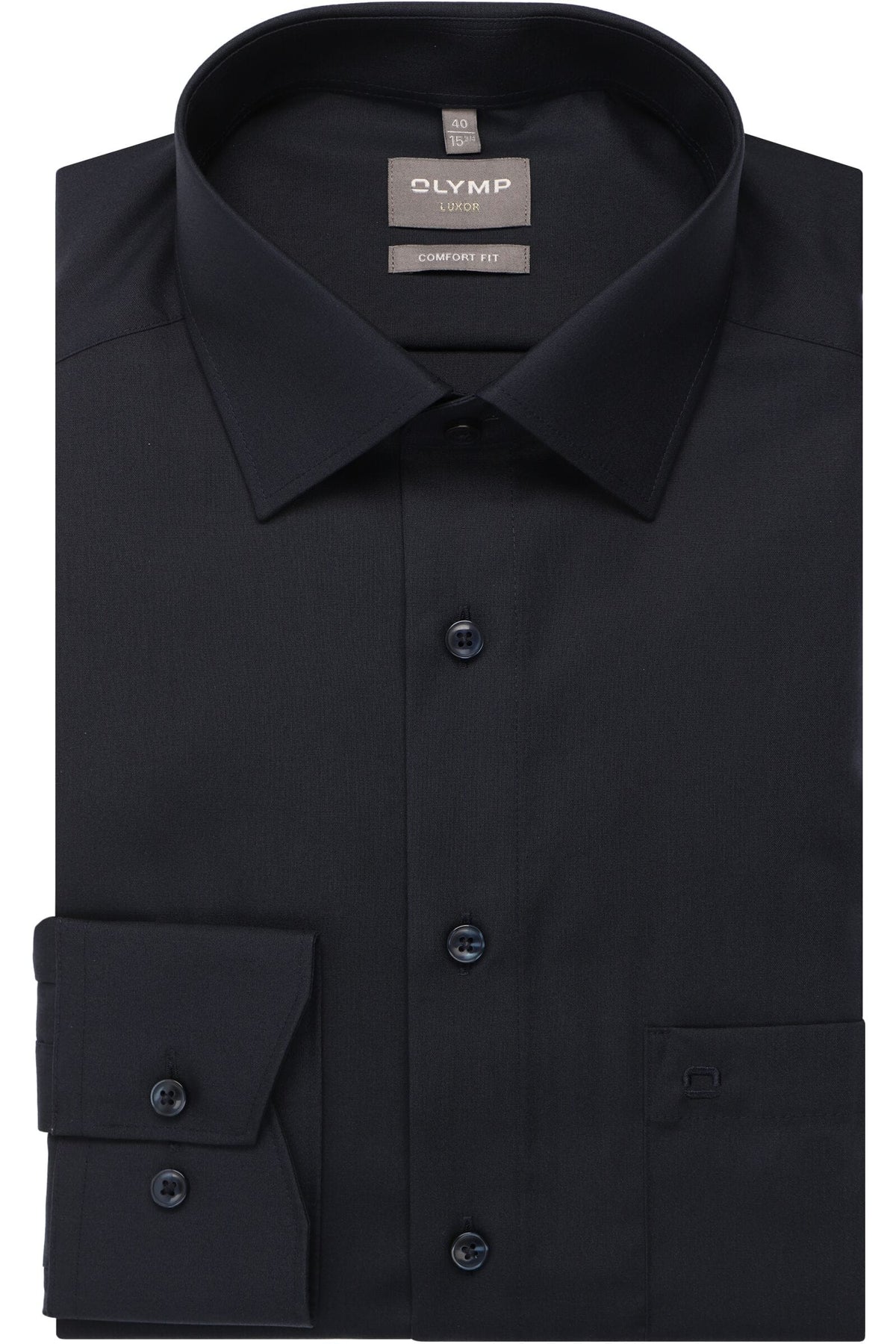 OLYMP Luxor Comfort Fit Hemd marine, Einfarbig