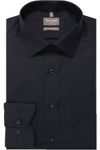 OLYMP Luxor Comfort Fit Hemd marine, Einfarbig