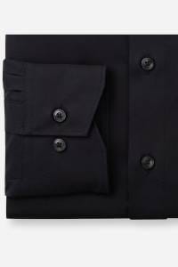 OLYMP Luxor Comfort Fit Hemd schwarz, Einfarbig
