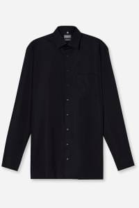OLYMP Luxor Comfort Fit Hemd schwarz, Einfarbig