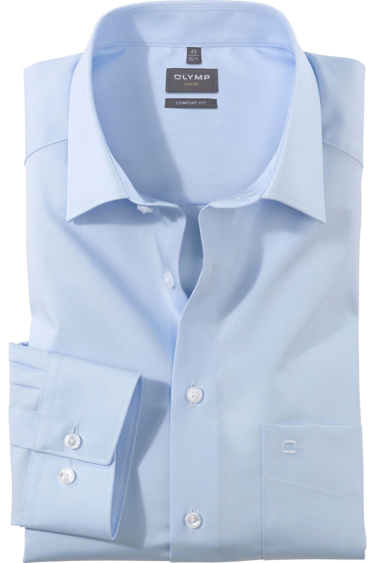 OLYMP Luxor Comfort Fit Hemd blau, Einfarbig