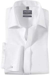 OLYMP Luxor Comfort Fit Galahemd weiss, Einfarbig