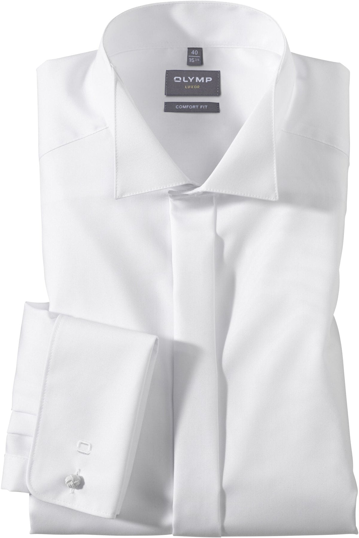 OLYMP Luxor Comfort Fit Galahemd weiss, Einfarbig