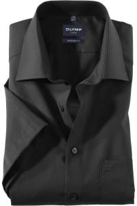 OLYMP Luxor Modern Fit Hemd schwarz, Einfarbig