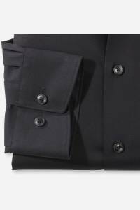 OLYMP Luxor Modern Fit Hemd schwarz, Einfarbig
