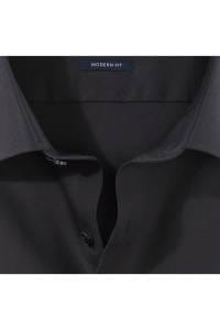 OLYMP Luxor Modern Fit Hemd schwarz, Einfarbig