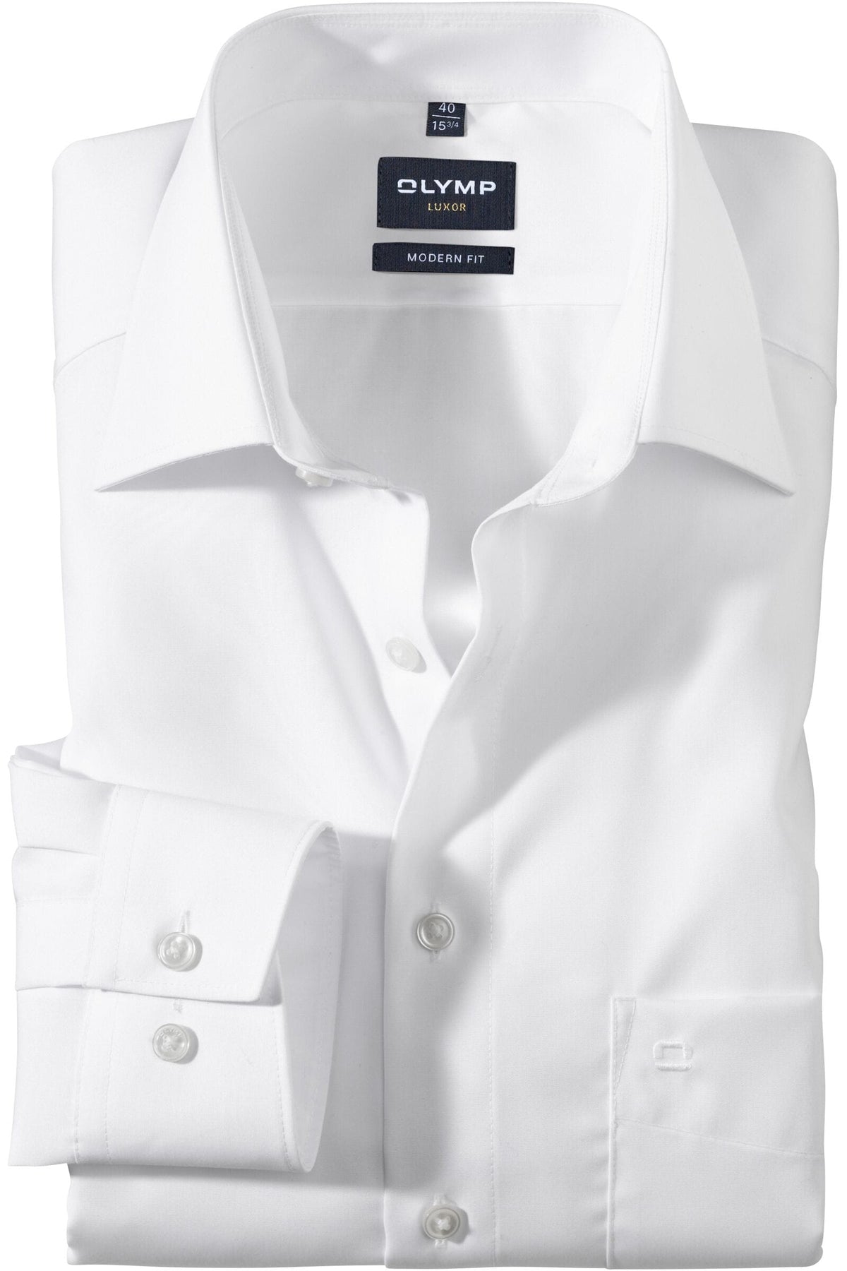 OLYMP Luxor Modern Fit Hemd weiss, Einfarbig