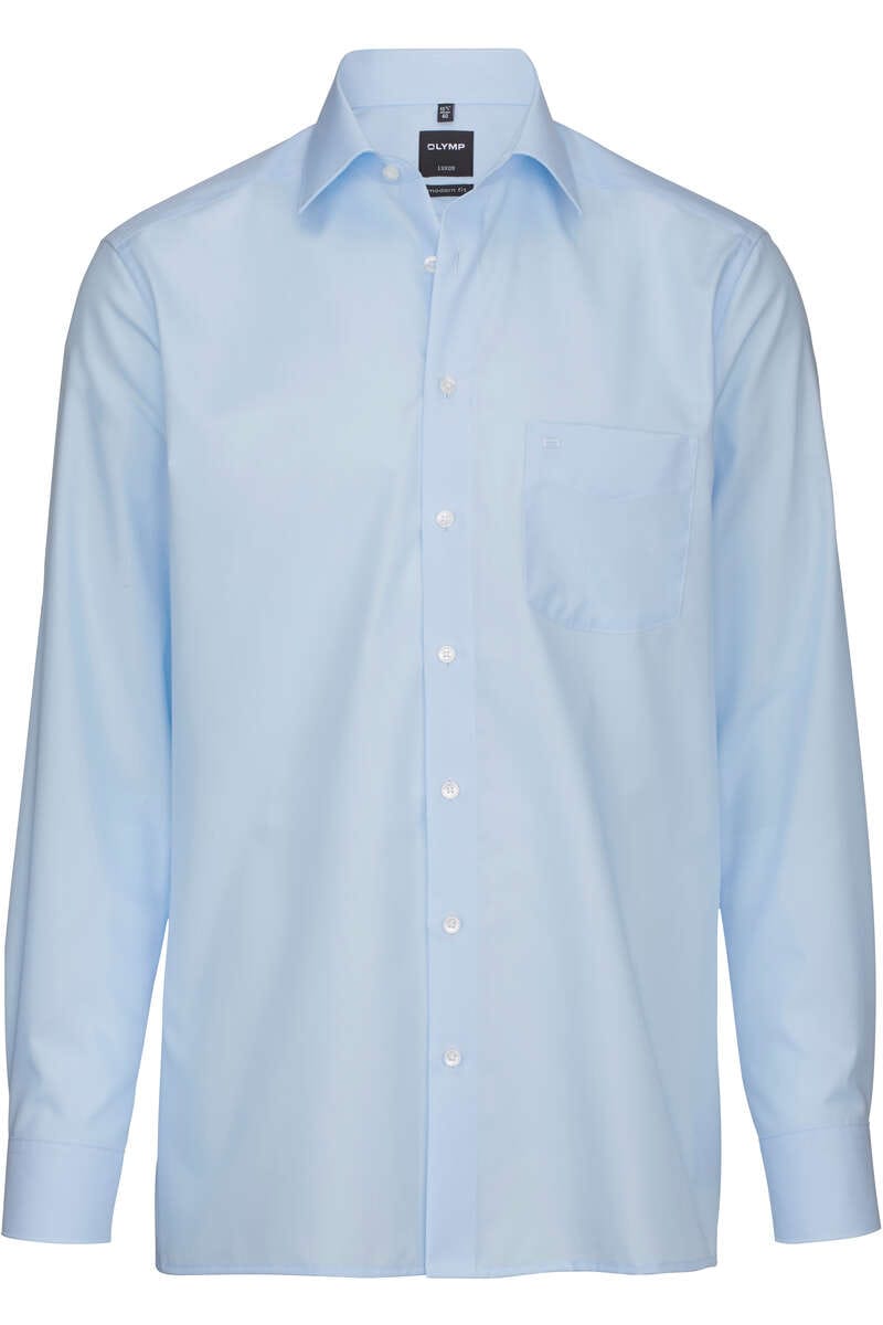 OLYMP Luxor Modern Fit Hemd blau, Einfarbig