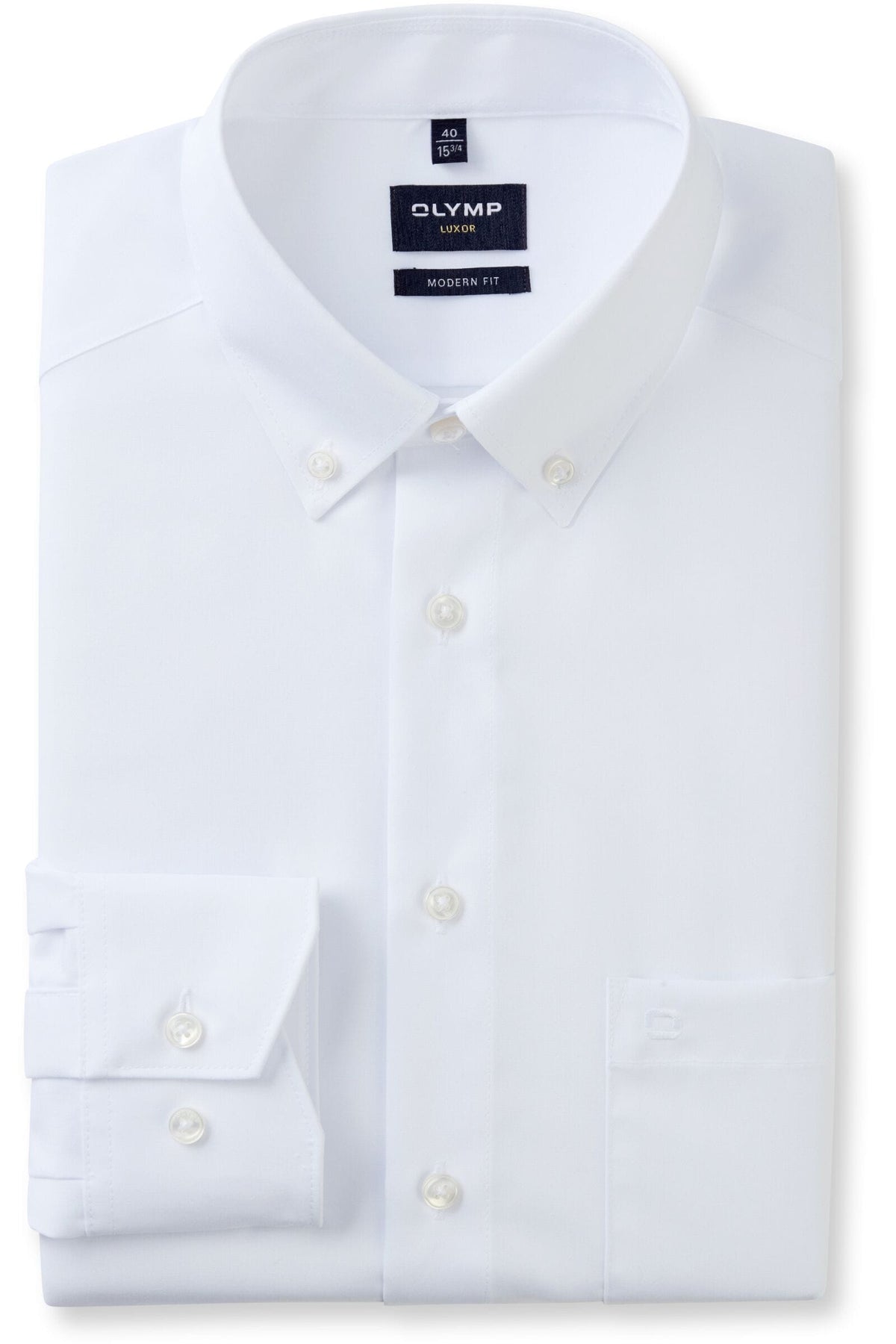 OLYMP Luxor Modern Fit Hemd weiss, Einfarbig