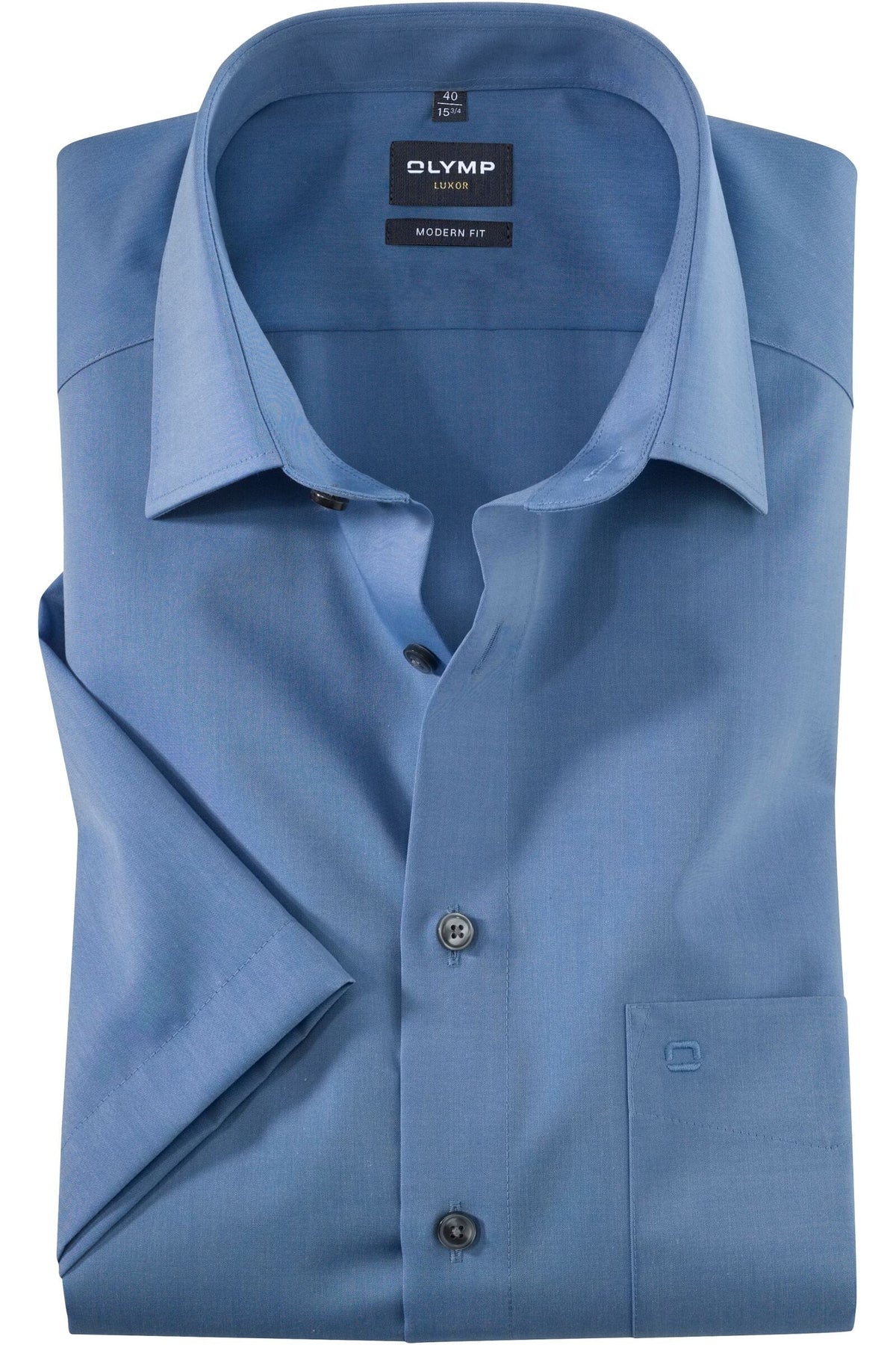 OLYMP Luxor Modern Fit Hemd blau, Einfarbig
