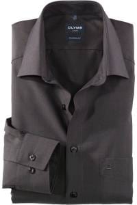OLYMP Luxor Modern Fit Hemd anthrazit, Einfarbig