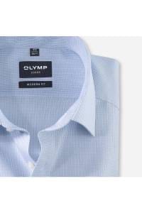 OLYMP Luxor Modern Fit Hemd bleu, Kariert