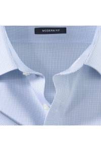 OLYMP Luxor Modern Fit Hemd bleu, Kariert