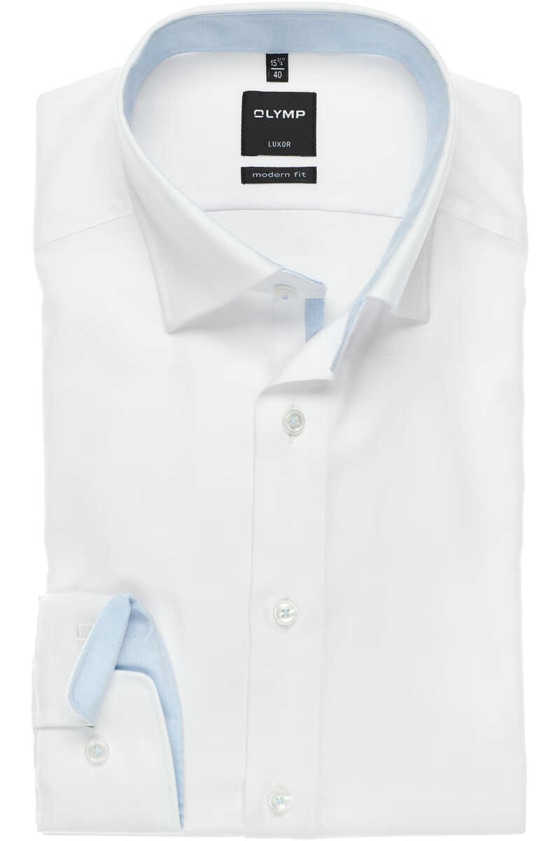 OLYMP Luxor Modern Fit Hemd weiss, Einfarbig