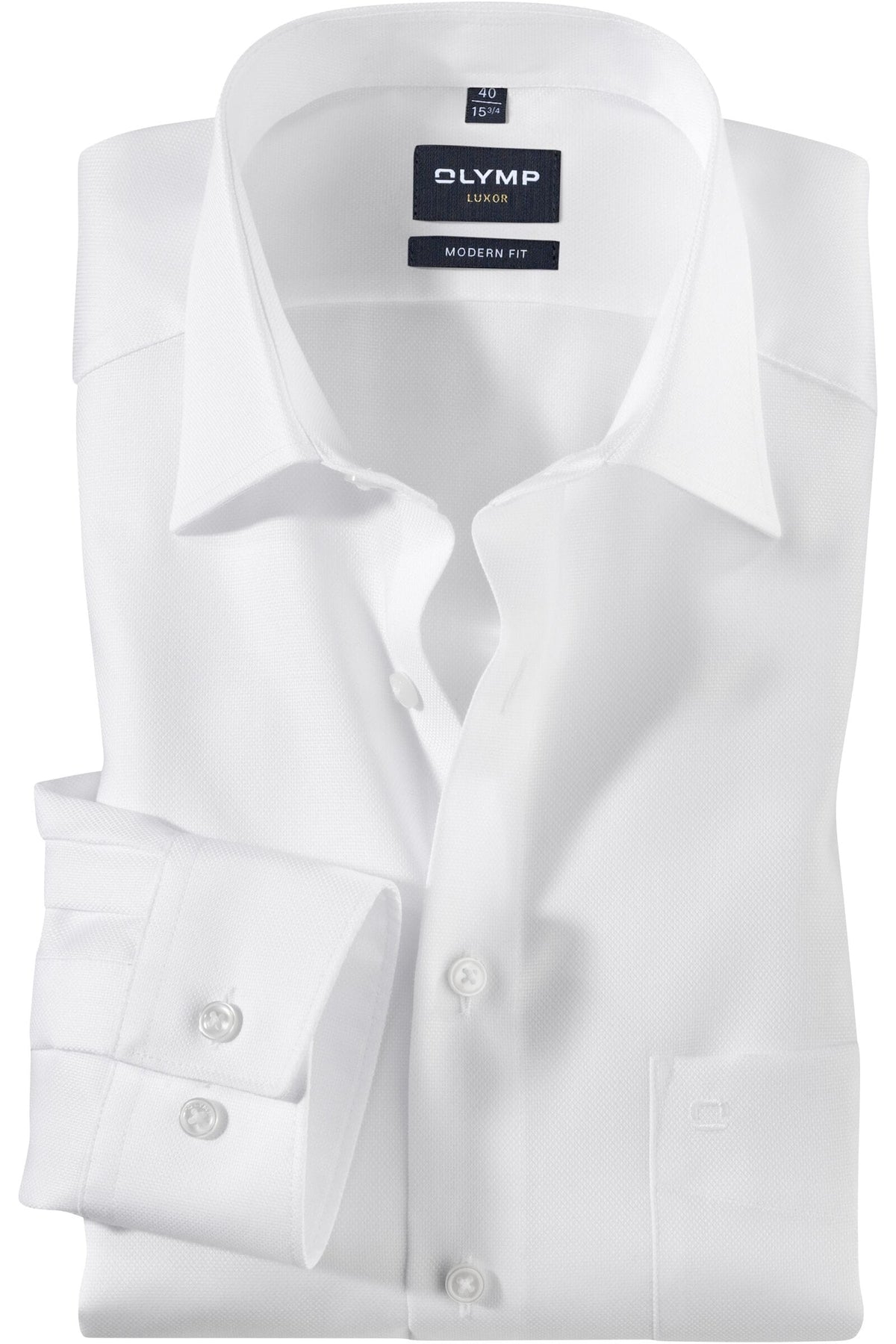 OLYMP Luxor Modern Fit Hemd weiss, Einfarbig