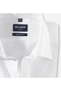 OLYMP Luxor Modern Fit Galahemd weiss, Einfarbig