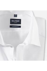 OLYMP Luxor Modern Fit Galahemd weiss, Einfarbig
