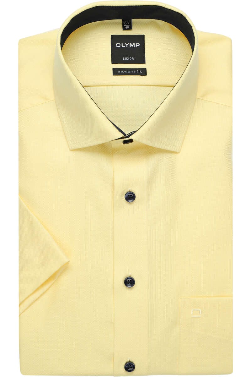OLYMP Luxor Modern Fit Hemd gelb, Einfarbig
