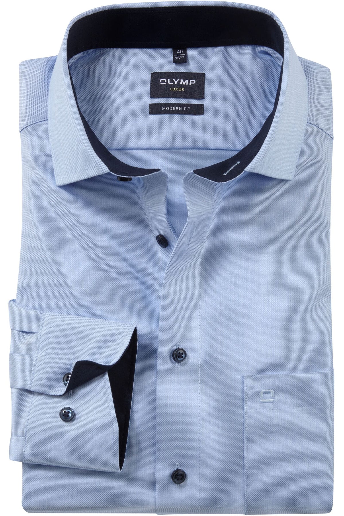 OLYMP Luxor Modern Fit Hemd hellblau, Einfarbig
