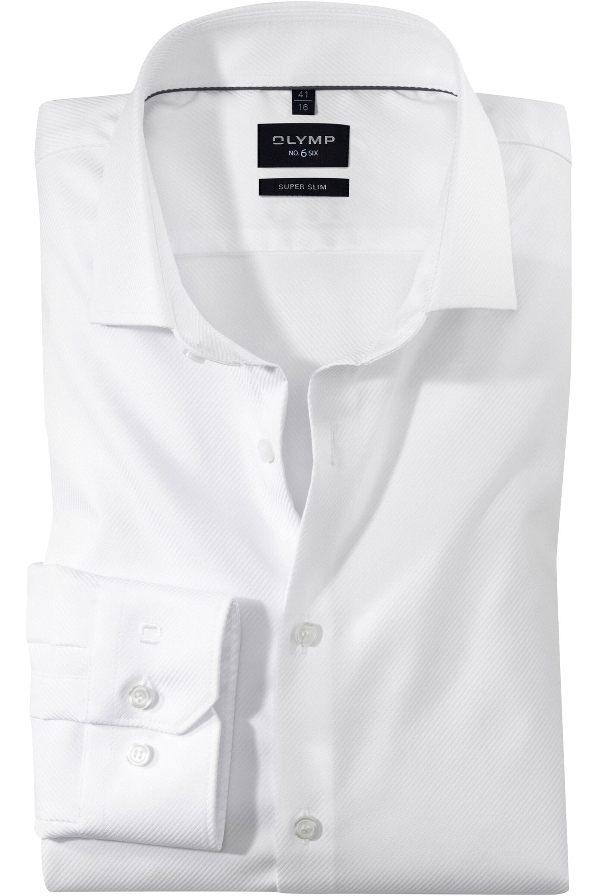 OLYMP No. Six Super Slim Hemd weiss, Gestreift
