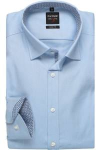 OLYMP Level Five Body Fit Hemd bleu, Einfarbig