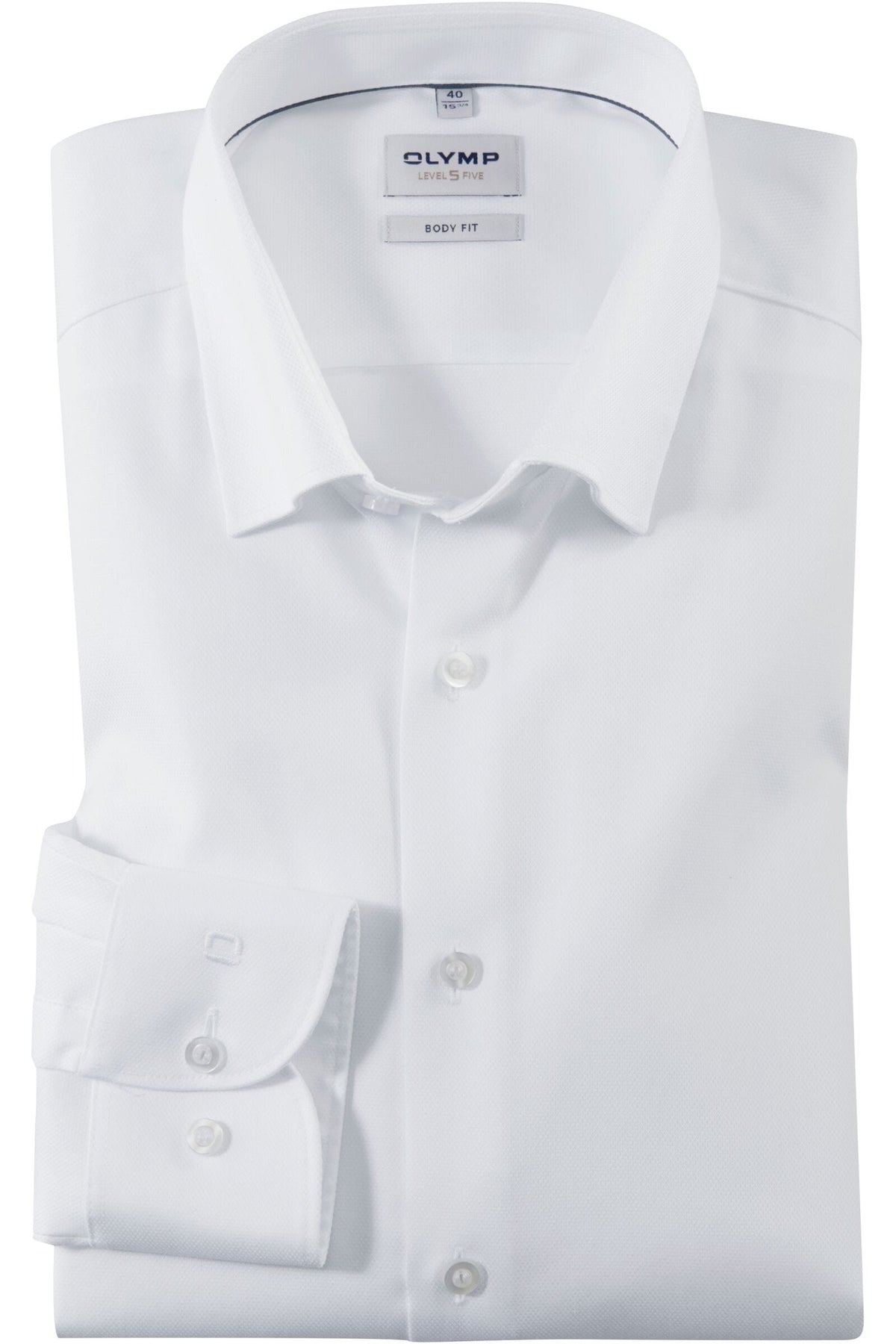 OLYMP Level Five Body Fit Hemd weiss, Faux-uni