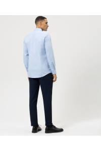 OLYMP No. Six Super Slim Hemd bleu, Faux-uni