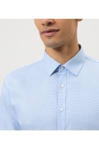 OLYMP No. Six Super Slim Hemd bleu, Faux-uni