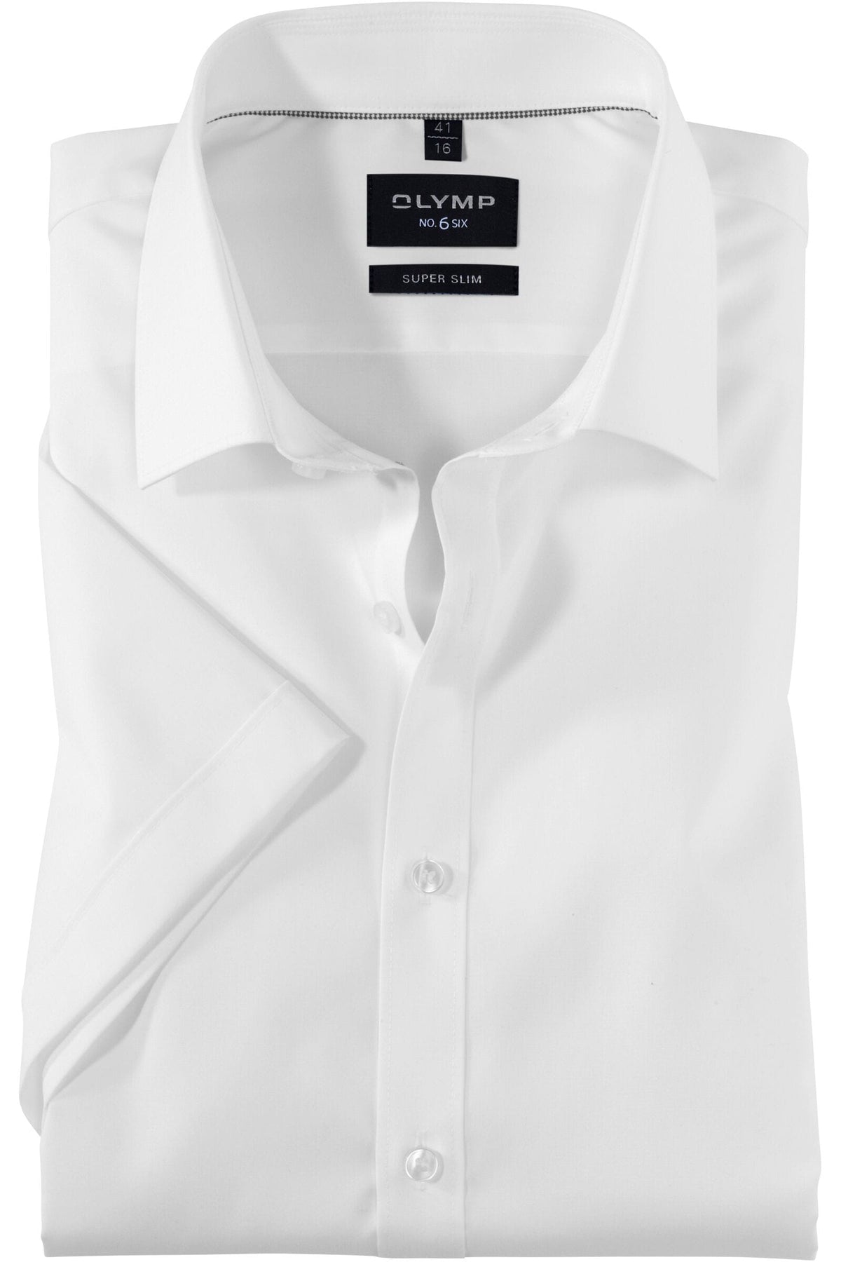OLYMP No. Six Super Slim Hemd weiss, Einfarbig