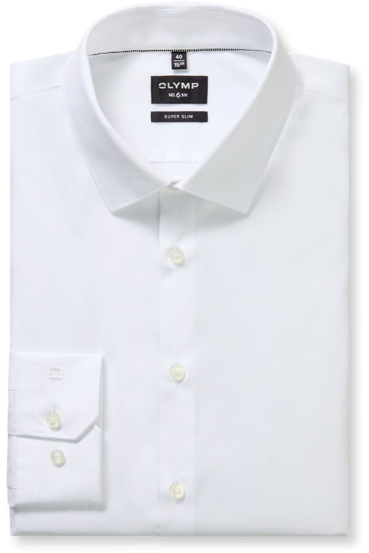 OLYMP No. Six Super Slim Hemd weiss, Einfarbig
