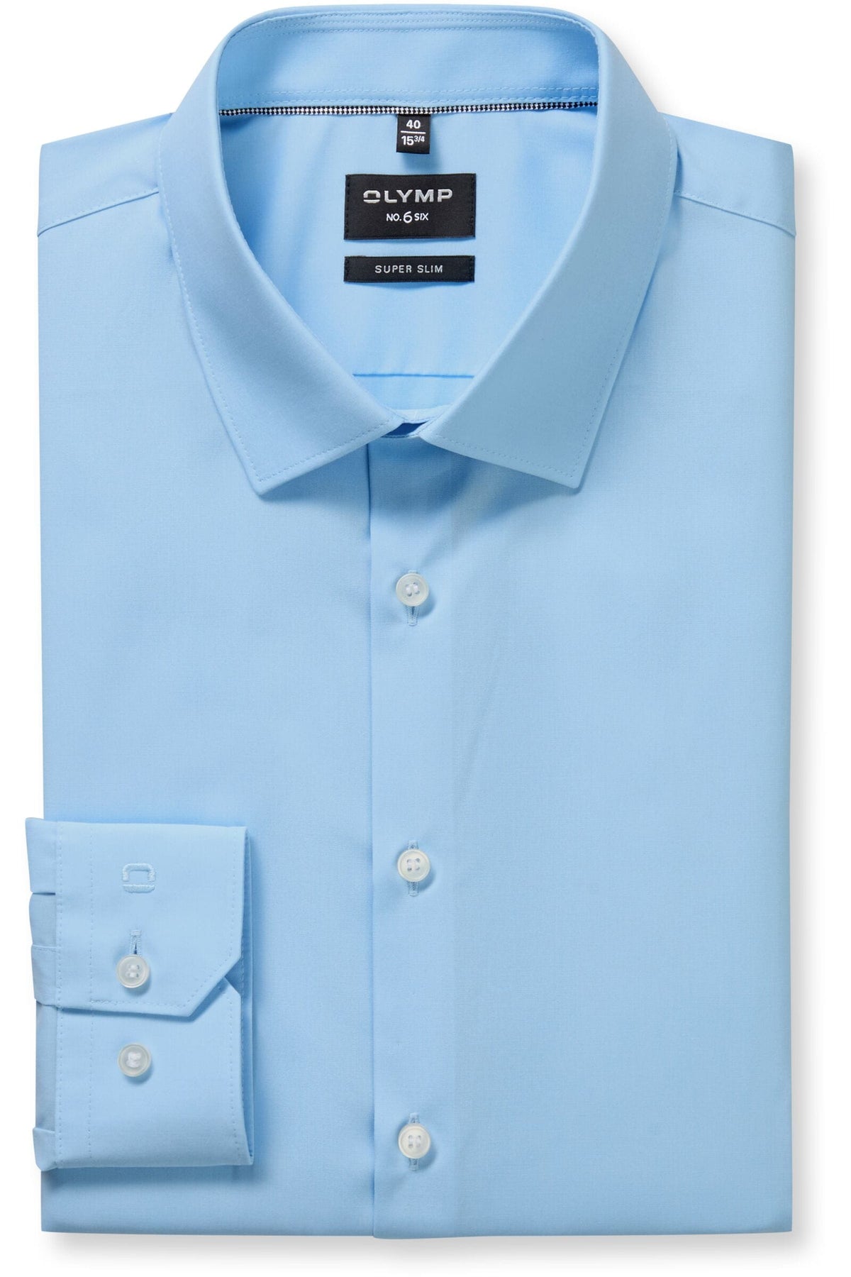 OLYMP No. Six Super Slim Hemd hellblau, Einfarbig