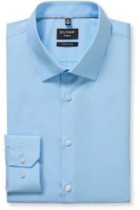 OLYMP No. Six Super Slim Hemd hellblau, Einfarbig