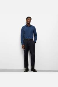 OLYMP No. Six Super Slim Hemd rauchblau, Einfarbig