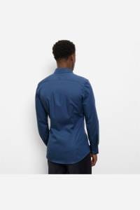 OLYMP No. Six Super Slim Hemd rauchblau, Einfarbig