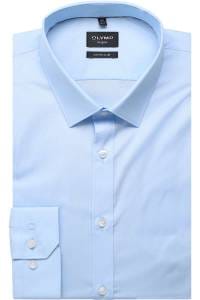 OLYMP No. Six Super Slim Hemd blau, Einfarbig