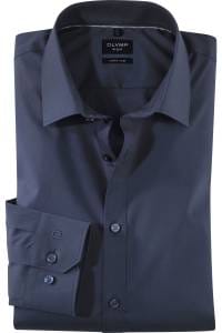 OLYMP No. Six Super Slim Hemd marine, Einfarbig