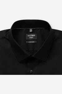 OLYMP No. Six Super Slim Hemd schwarz, Einfarbig