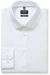 OLYMP No. Six Super Slim Hemd weiss, Einfarbig