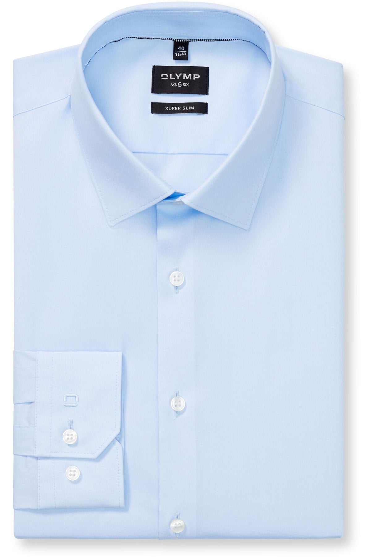 OLYMP No. Six Super Slim Hemd blau, Einfarbig