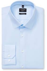 OLYMP No. Six Super Slim Hemd blau, Einfarbig