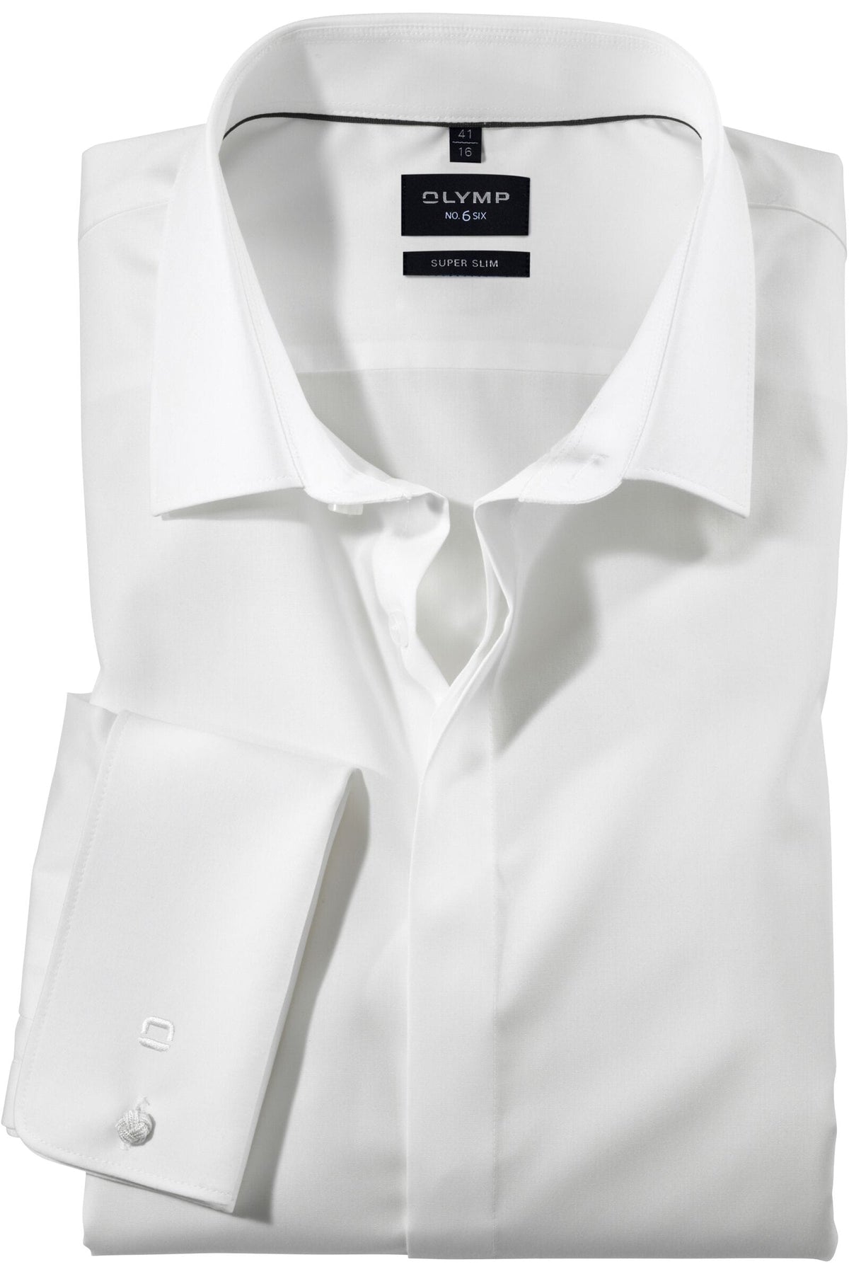OLYMP No. Six Super Slim Galahemd hellbeige, Einfarbig
