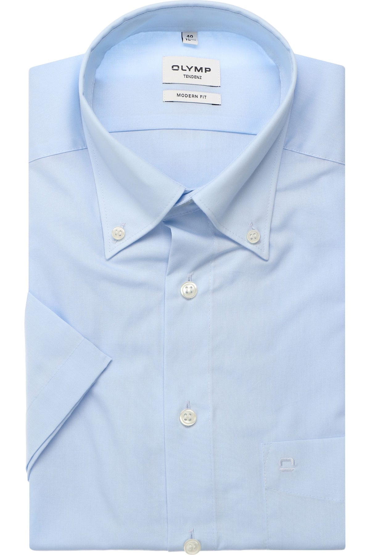 OLYMP Tendenz Modern Fit Hemd bleu, Einfarbig