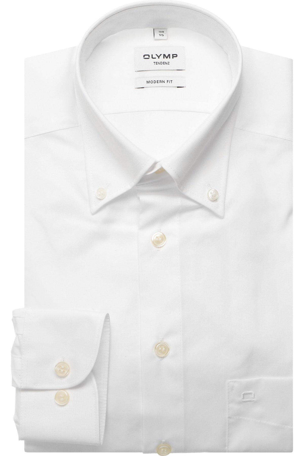 OLYMP Tendenz Modern Fit Hemd weiss, Einfarbig