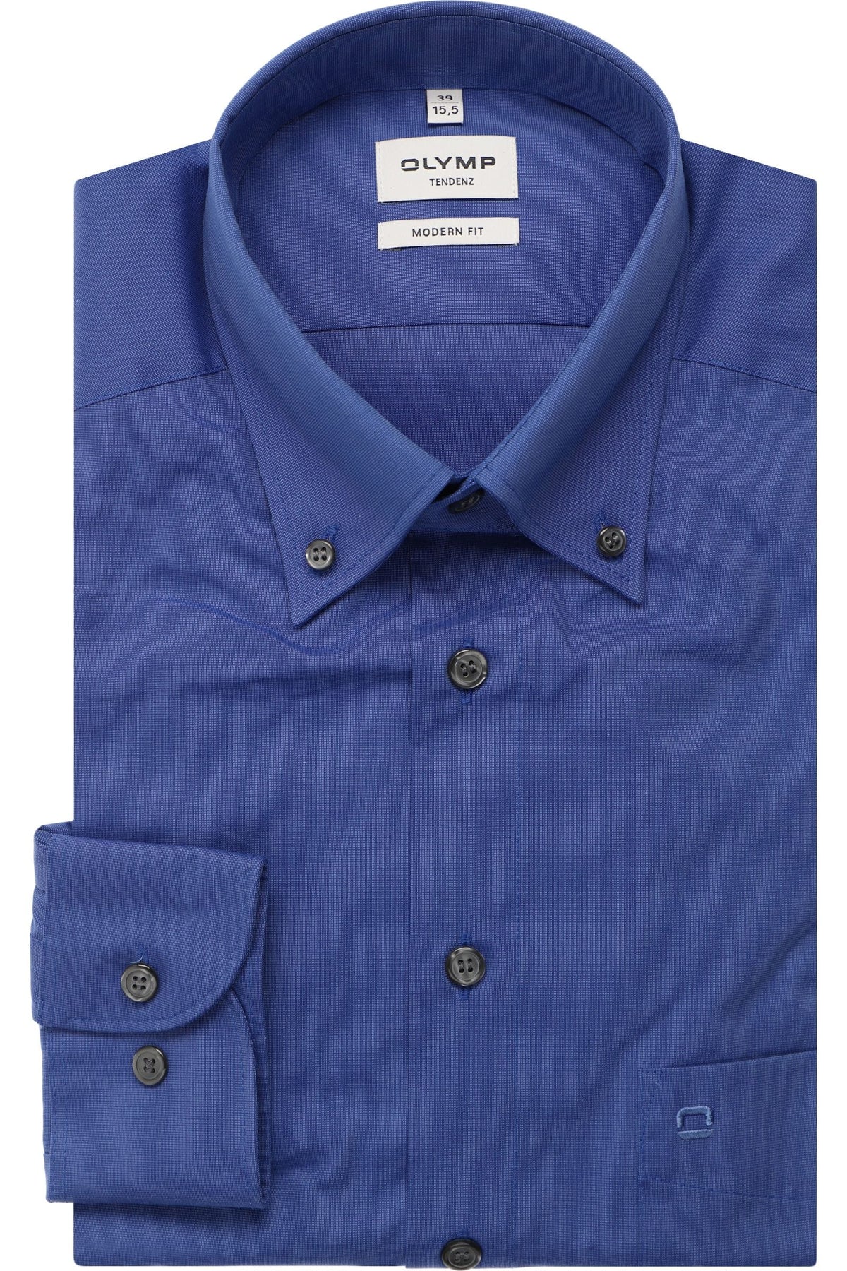 OLYMP Tendenz Modern Fit Hemd royal, Einfarbig