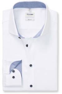 OLYMP Level Five Body Fit Hemd weiss, Faux-uni